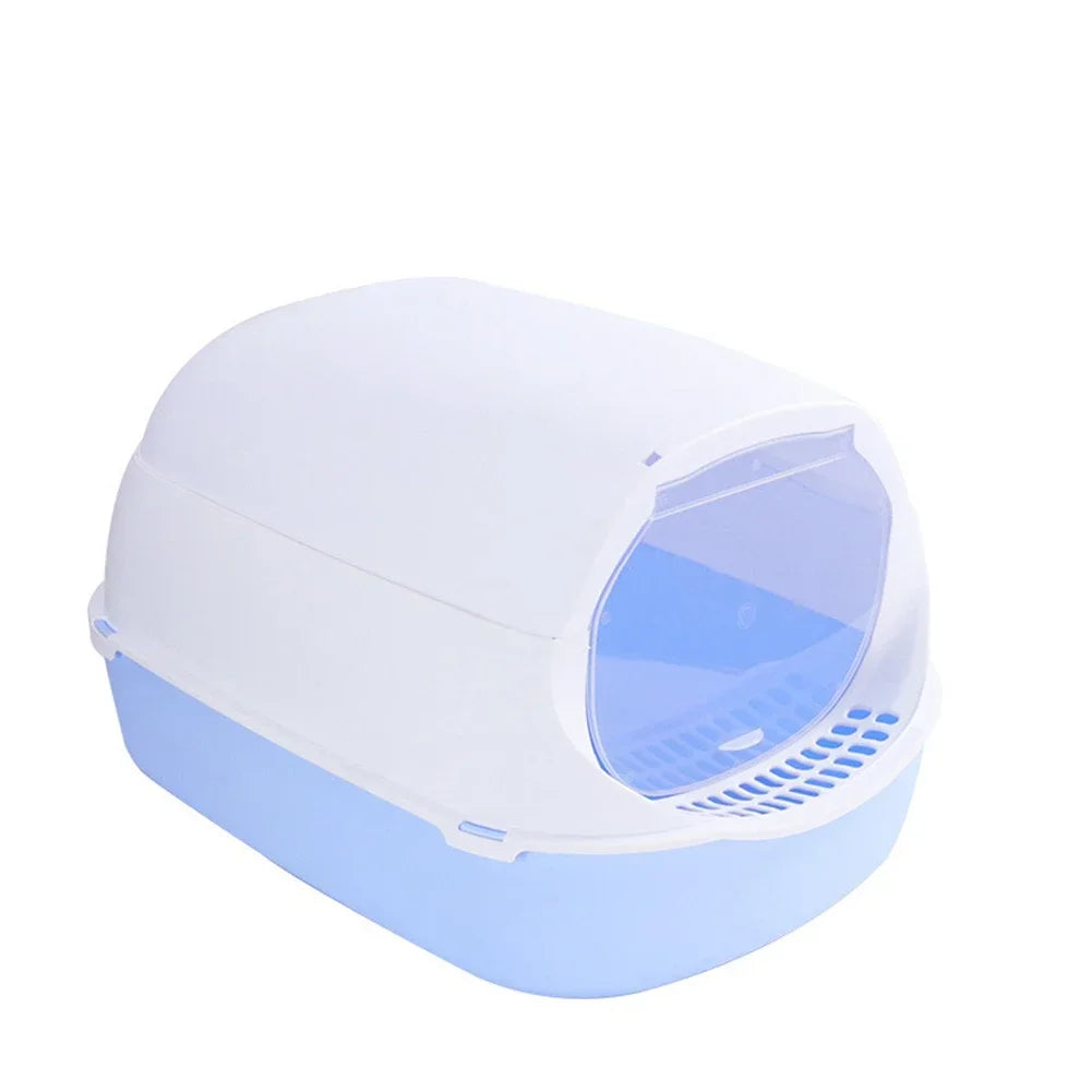 Semi-Enclosed Cat Litter Box
