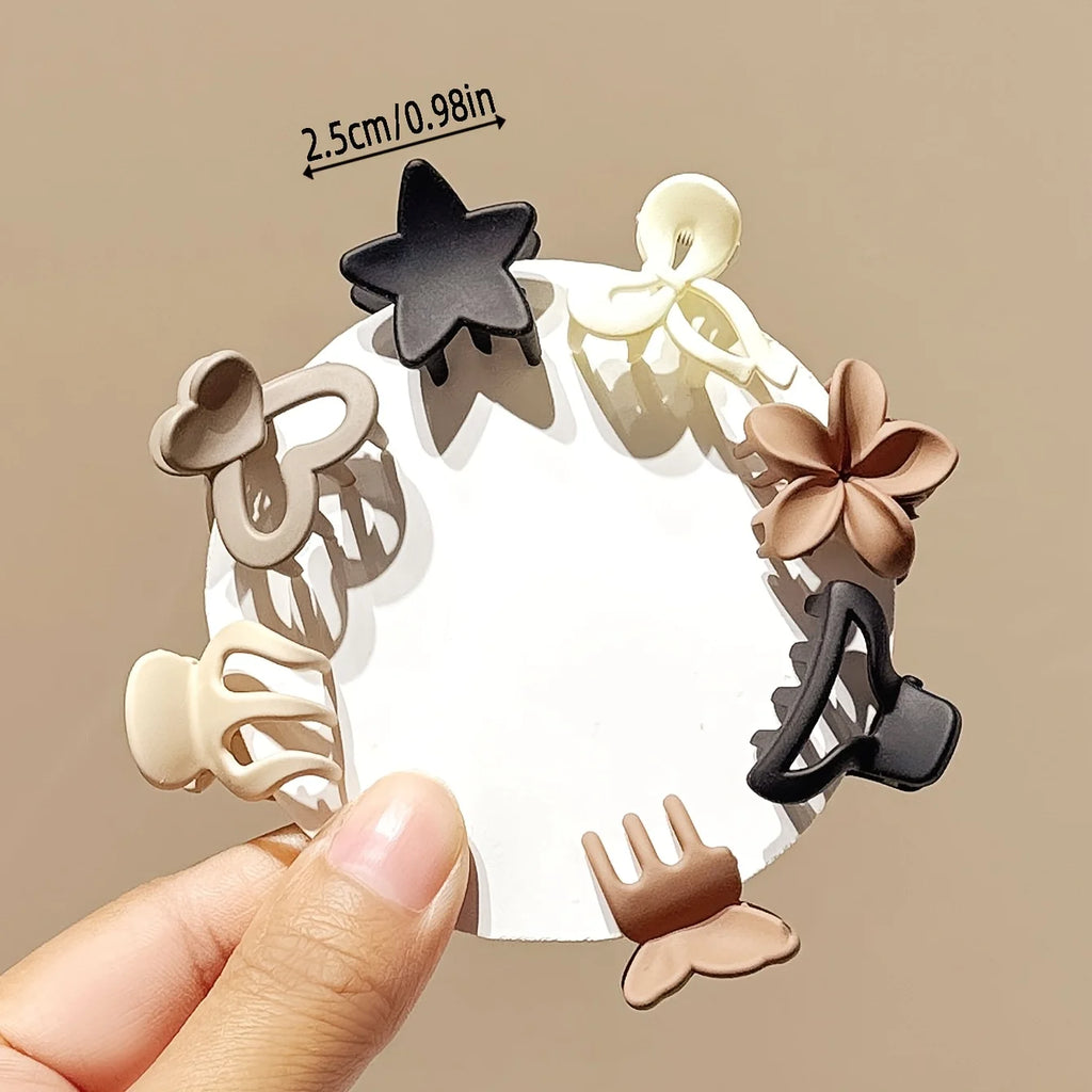 Beige Mixed Small Hair Clips