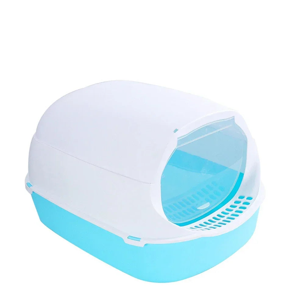 Semi-Enclosed Cat Litter Box