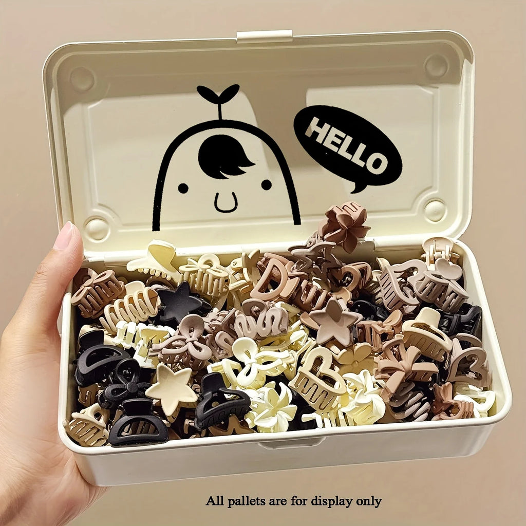 Beige Mixed Small Hair Clips